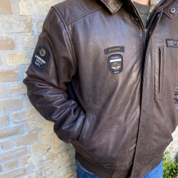 Herre vinterjakke - Captain  - Retro look - aft foer og hætte - Freja skind