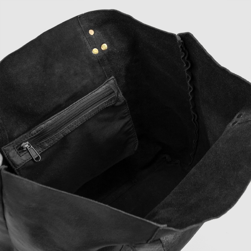 Shopper i blød cognac bøffelskind - Amber - Montana