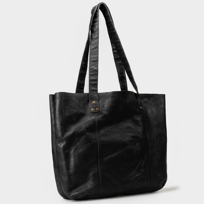 Shopper i blød cognac bøffelskind - Amber - Montana