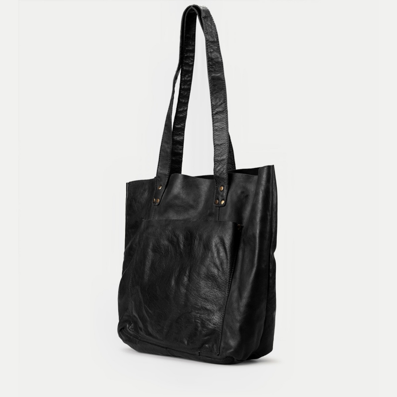 Shopper i blød cognac bøffelskind - Amber - Montana