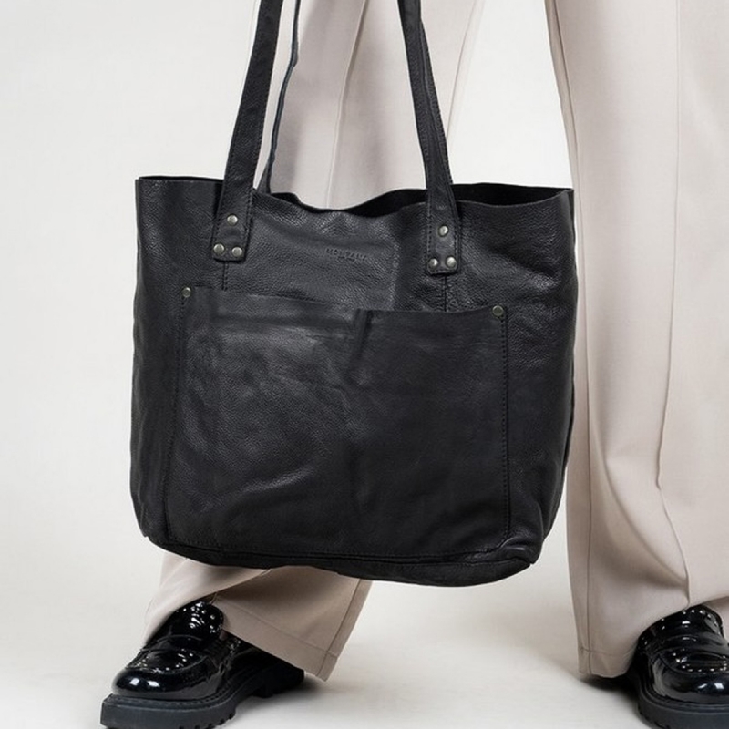 Shopper i blød cognac bøffelskind - Amber - Montana