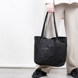 Shopper i blød cognac bøffelskind - Amber - Montana