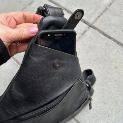 Sort Iben Sleekbag - Blød skind - Freja skind