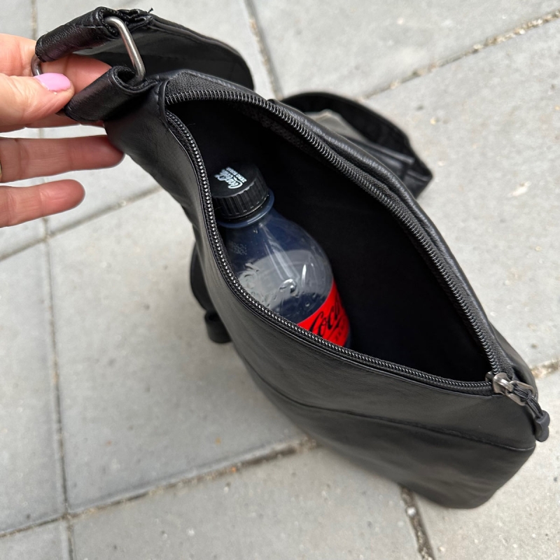 Sort Iben Sleekbag - Blød skind - Freja skind