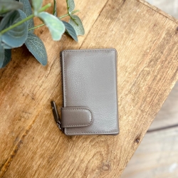 Austin kortholder og pung med nøglering - Taupe skind - Freja skind