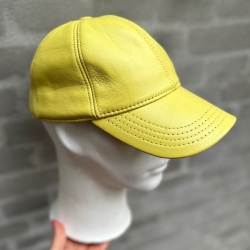 Lys gul herre skind cap - Freja skind