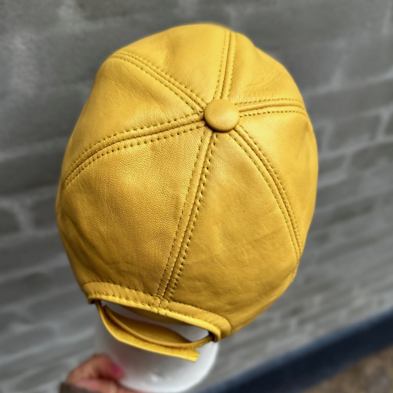 Gul dame skindcap - Freja skind