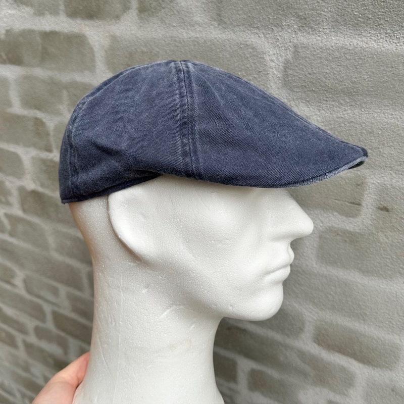 Blå Chilla flat cap fra Scippis - 31016 - Freja skind