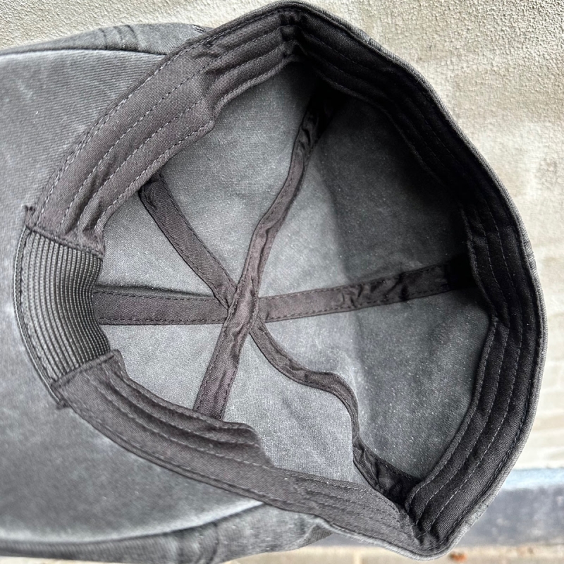Flat cap - Chilla - sort kanvas 100% bomuld - Scippis - Freja skind