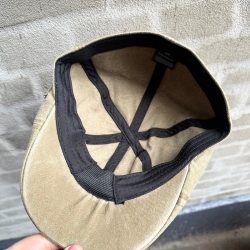 Flat cap - Chilla - Khaki kanvas 100% bomuld - Scippis - Freja skind