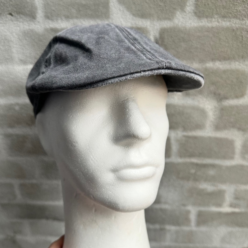 Chilla flat cap i grå canvas från Scippis - unisex hatt