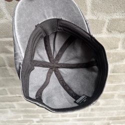 Flat cap - Chilla - grå kanvas 100% bomuld - Scippis - Freja skind