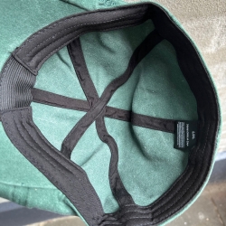Flat cap - Chilla - Grøn kanvas 100% bomuld - Scippis - Freja skind