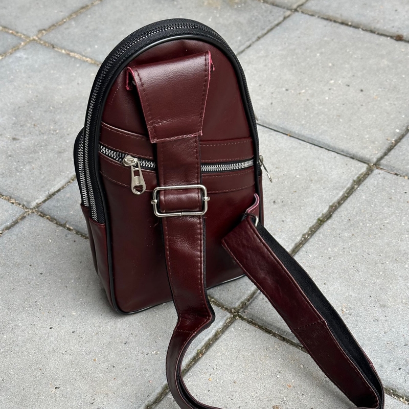 Florida crossbody taske - bordeaux skind - Freja skind