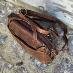 Brun rygsæk i bøffellæder - Dame - Leather design ur1606 - Freja skind