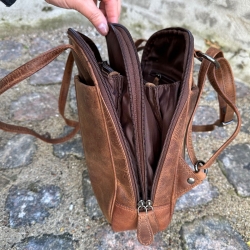 Brun rygsæk i bøffellæder - Dame - Leather design ur1606 - Freja skind