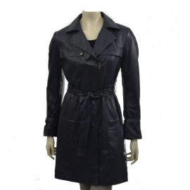 Trenchcoat i lammeskind | Freja Skind modell Kylie str. L