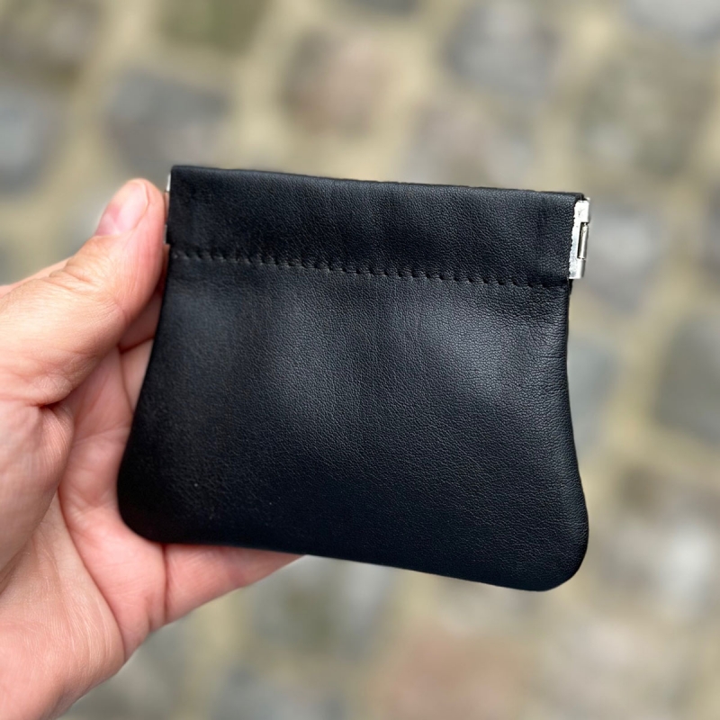 Møller klemmepung - sort kalveskind - Leather design - Freja skind