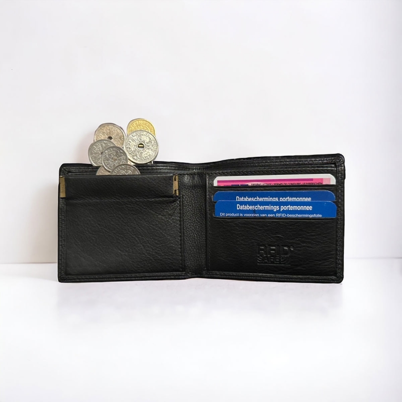 Nielsen klemmepung med fold ud - Leather design - Freja skind