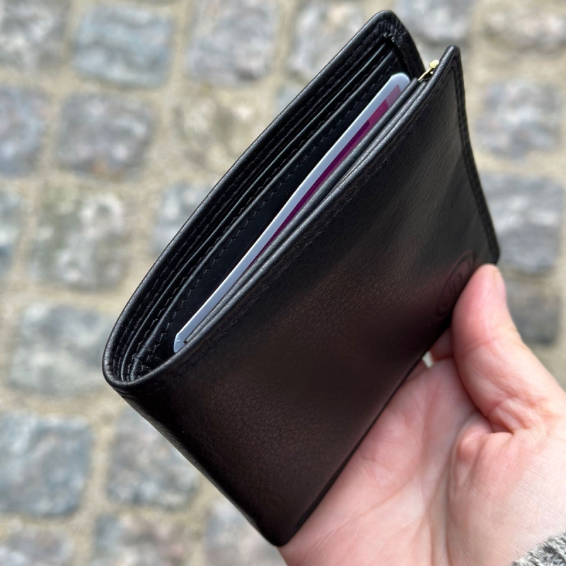 Nielsen klemmepung med fold ud - Leather design - Freja skind