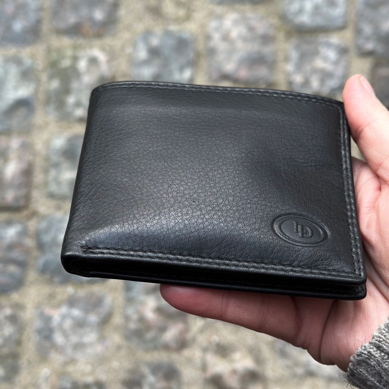 Nielsen klemmepung med fold ud - Leather design - Freja skind