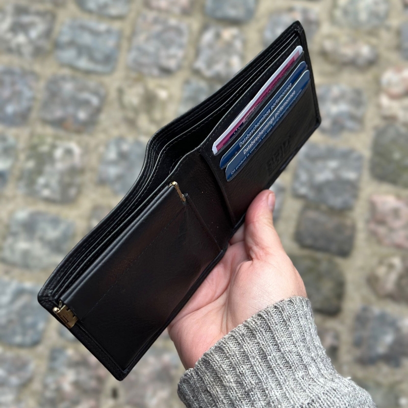 Nielsen klemmepung med fold ud - Leather design - Freja skind