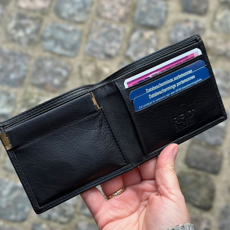 Nielsen klemmepung med fold ud - Leather design - Freja skind