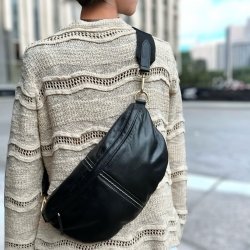 Sort Fie bumbag i blød skind - BTF-CPH - 180013 - Freja skind