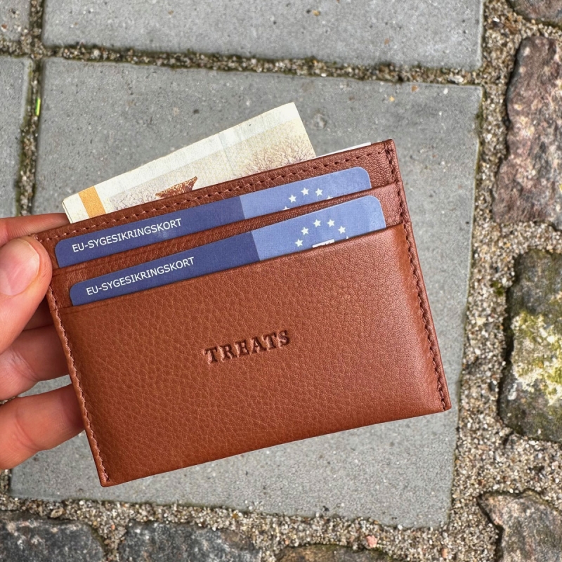 Uma kreditkortholder i læder - Treats  -182440 - Freja skind
