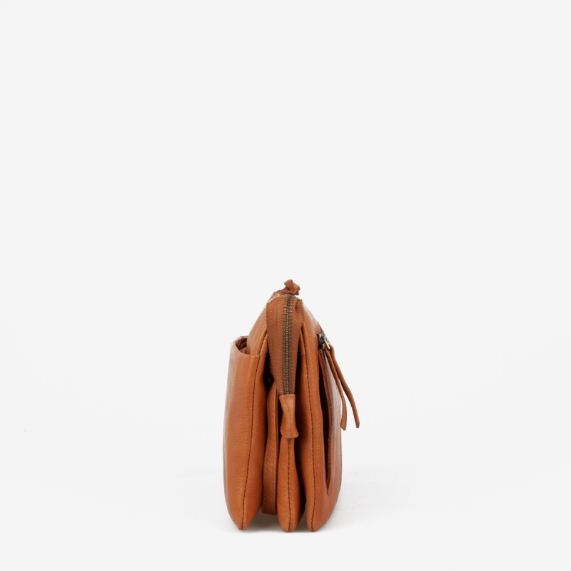 Cognac Ulla crossbody taske - Treats - 282402 - Freja skind