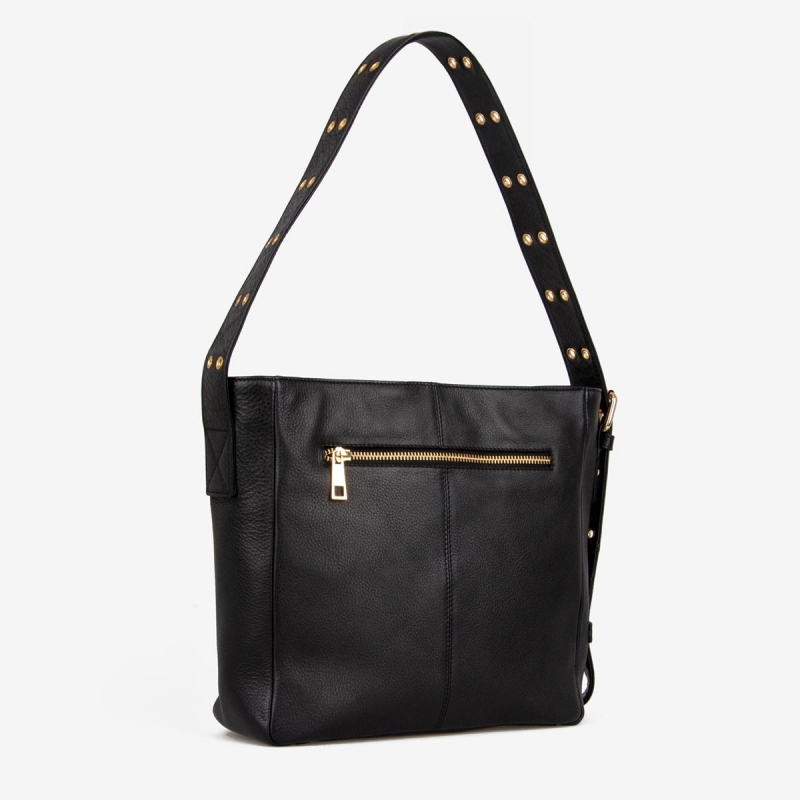 Sort Payton skuldertaske - Treats - 282413  - Freja skind