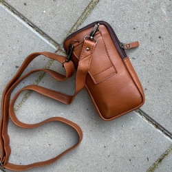 Cali mobilhanger i læder  - rejsetaske - Freja skind