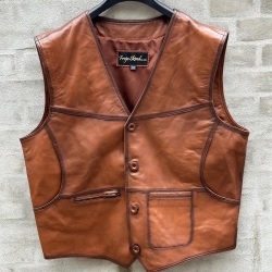 Skindvest herre - Sidelommer - knapluk - Blød lammeskind - Freja skind