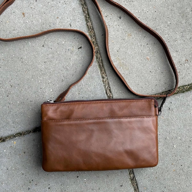 Napoli crossbody taske i blød skind - Freja skind