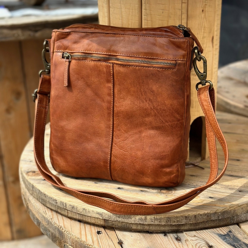 Maryland crossover taske - cognac læder - Montana 272323