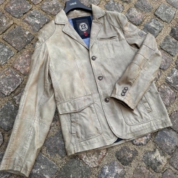 Herre skindjakke i blød beige skind - Canson - Freja skind