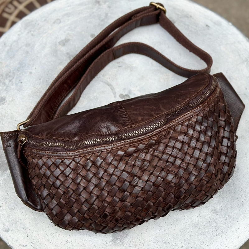 Brun Verona bumbag i brun bøffelskind