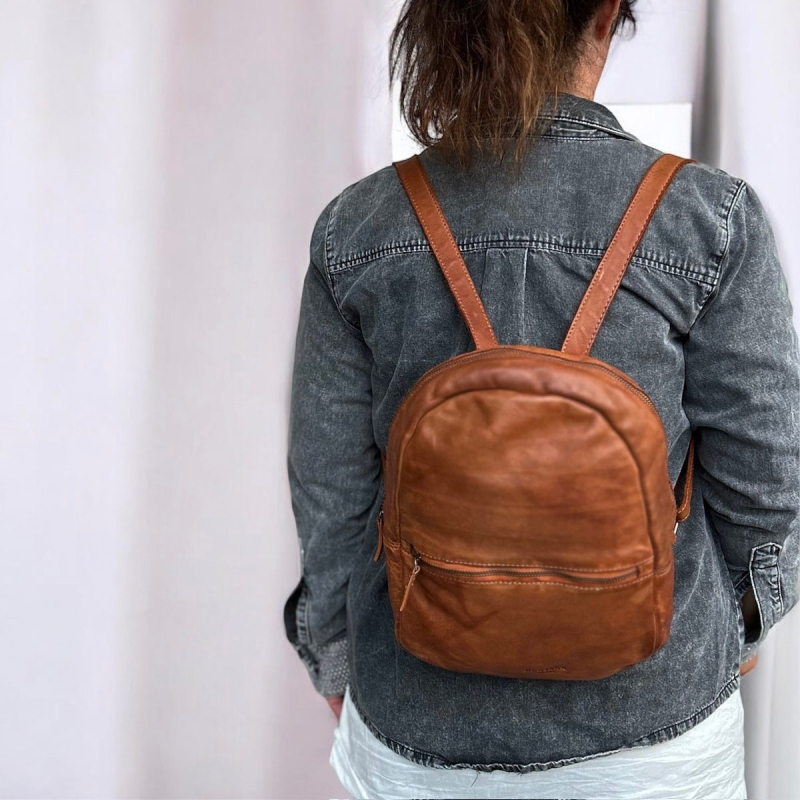 Noel dame rygsæk - Cognac - Montana 272215 - Freja skind