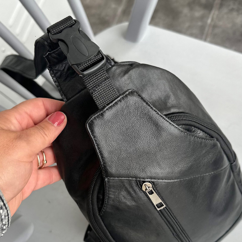 Bondi sleekbag i sort lammeskind - Freja skind