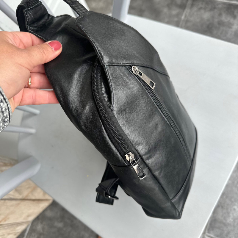 Bondi sleekbag i sort lammeskind - Freja skind
