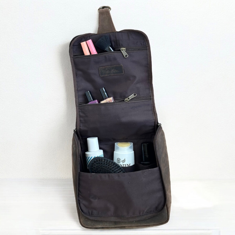 Sydney toilettaske i bøffellæder - Freja skind