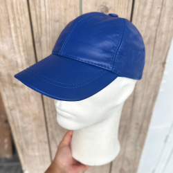 Blå skindcap herre - Freja skind