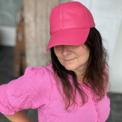 Pink skindcap - dame  - Freja skind