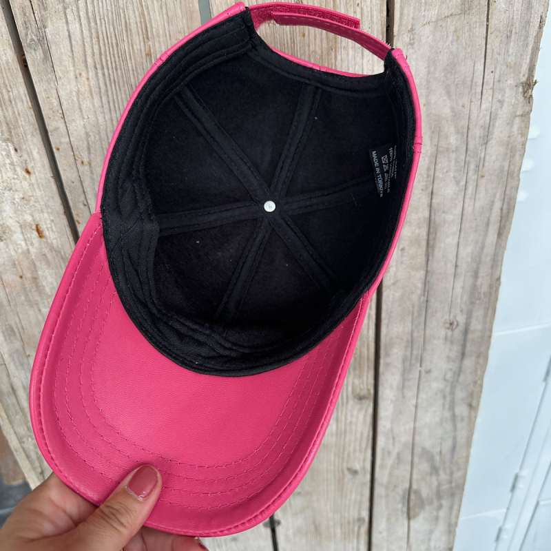 Pink skindcap - dame  - Freja skind