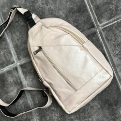 Bondi sleekbag i blød beige lammeskind - Freja skind