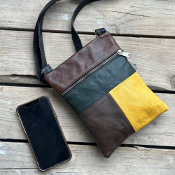 Andrea multicolor crossover taske - Blød skind - Freja skind