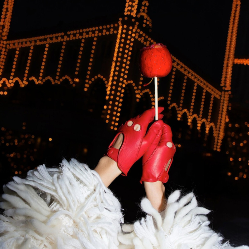 Røde dame kørehandsker - Randers handsker