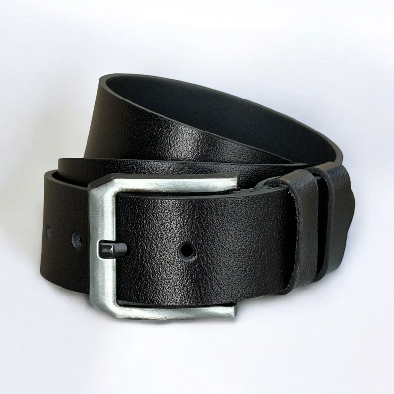 Wyoming herrbälte - Bred modell 40 mm - Svart läder - Freja Skind