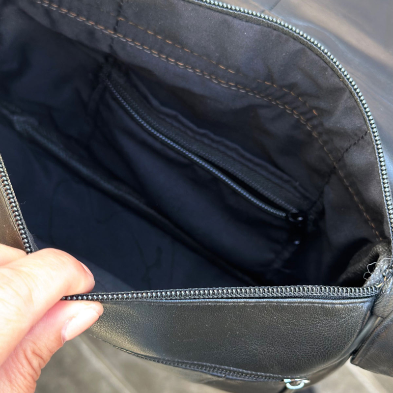 Sort Lissy skindtaske - Freja skind Sort Lissy skindtaske - Freja skind