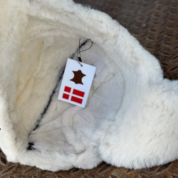 cognac Ushanka pelshue i rulam - Freja skind